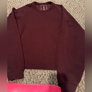 Nike 24.7 ImpossiblySoft Women's Dri-FIT Oversized Crew-Neck Top XS Burgundy
